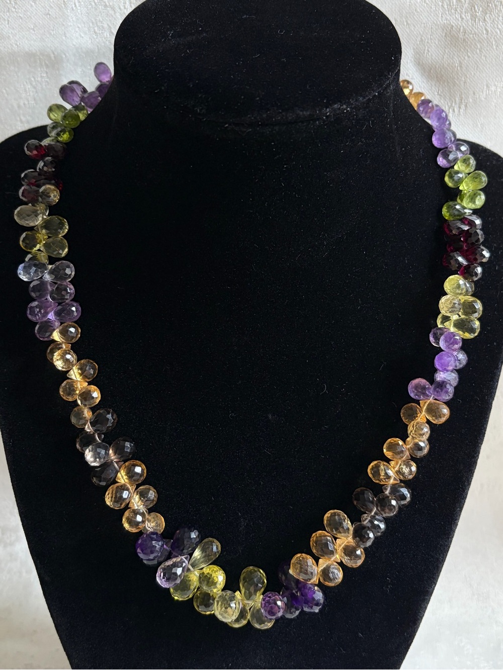 Multi-Color Gemstone Drop Necklace - Women Jewelry